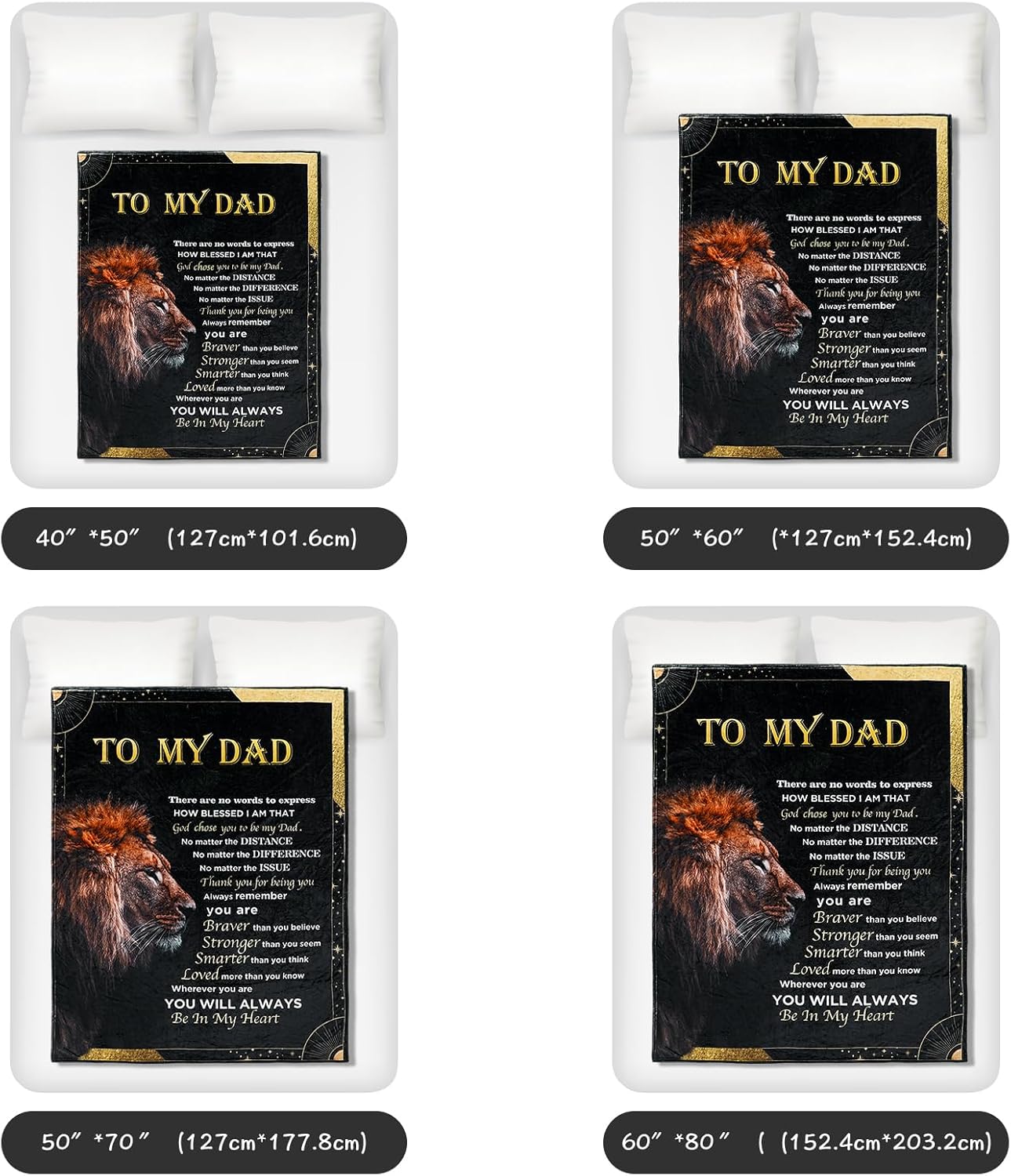Gifts for Dad, Dad Gifts for Birthday from Daughter, Birthday Gifts for Dad Gifts from Son, Dad Blanket from Daughter 60”*80” - Image 7