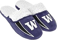 Vista 9 de FOCO mens NCAA College Team Logo Sherpa Moccasin Slippers