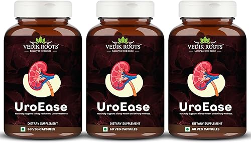 UroEase - Suplemento de hierbas ayurvédicas para la salud renal y los niveles de ácido úrico  Apoya la salud del tracto urinario  180 cápsulas