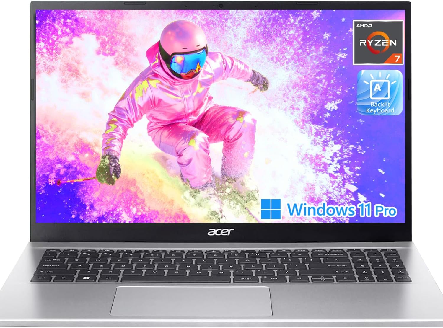 Acer Aspire 3 Premium Business Laptop with Backlit Keyboard | AMD Ryzen 7 7730U CPU | 15.6″ FHD Display | 64GB RAM | 2TB SSD | Windows 11 Pro | Ultra-Quiet Design | Fast Wi-Fi 6 | Pure Silver Acer Aspire 3 Premium Business Laptop with Backlit Keyboard | AMD Ryzen 7 7730U CPU | 15.6″ FHD Display | 64GB RAM | 2TB SSD | Windows 11 Pro | Ultra-Quiet Design | Fast Wi-Fi 6 | Pure Silver