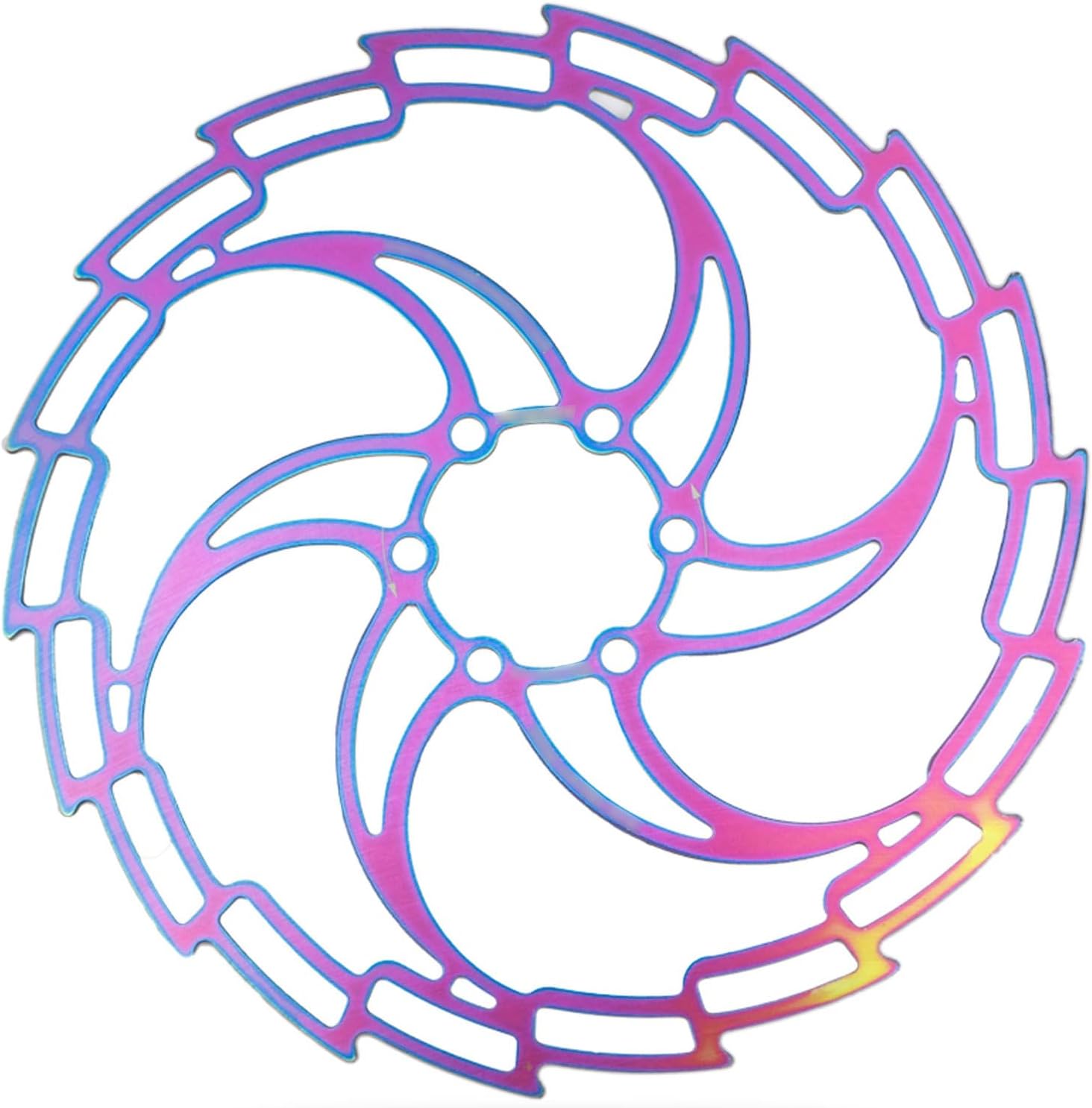 1pcs Lightweight SS Bike Disc Brake Rotor 160/180/203mm with 6 Screws - Multi-Purpose Compatible for Mountain/Road Bikes