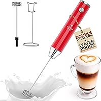 Vista 105 de Zulay Kitchen Potente varita espumadora de leche con 2 baterías Duracell – Mezclador de bebidas portátil ultrarrápido – Máquina de espuma eléctrica