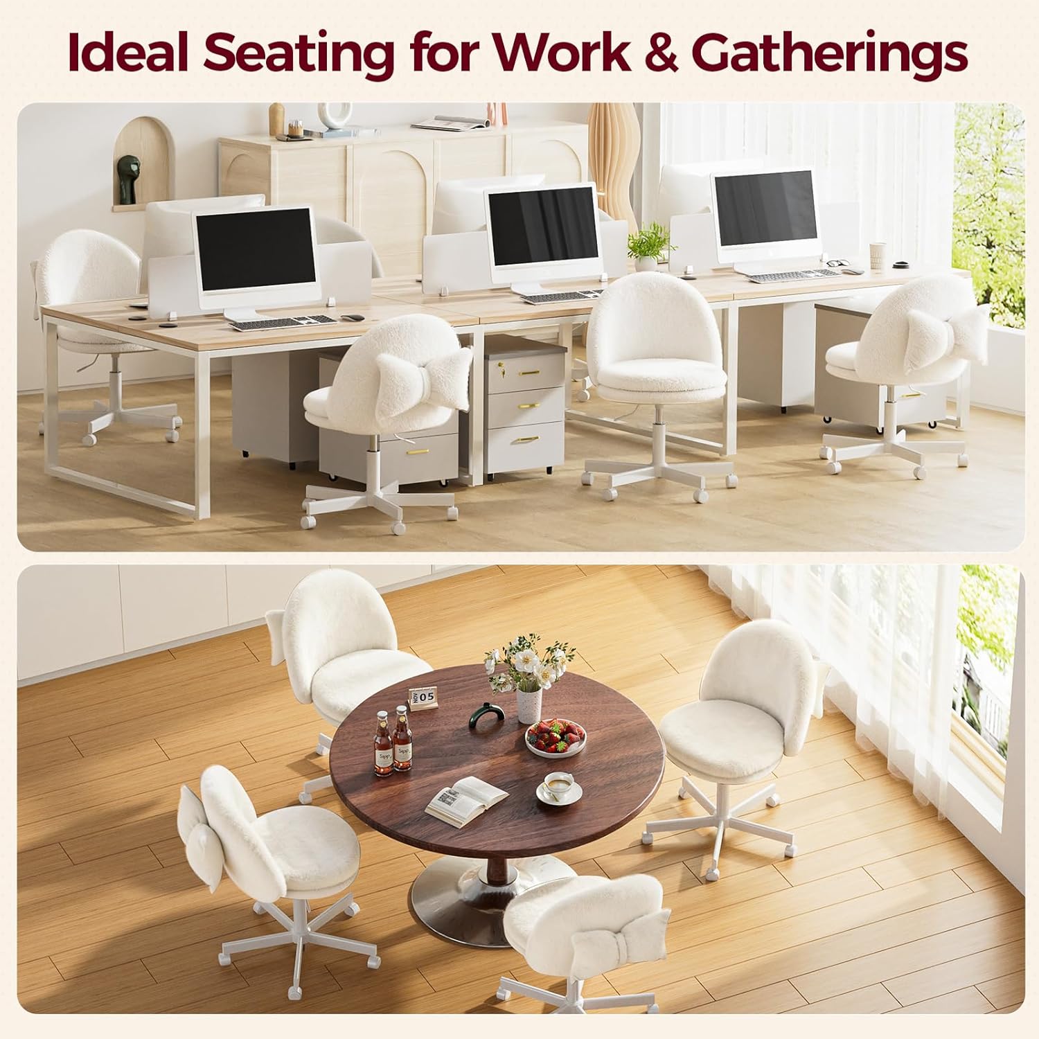 COMHOMA Vanity Chair with Velvet Fabric, Small Tall Armless Chair with Back, Cute Candy Chair for Girls Gift Living Room/Makeup Room/Bedroom/Kitchen (Height Use: Adjustable from Desk to Bar Height)