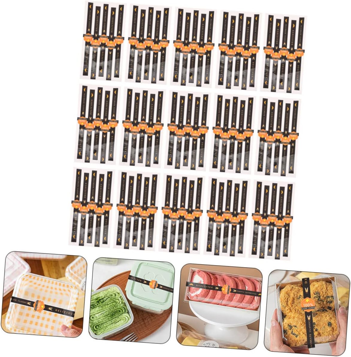 GANAZONO 500 pcs Stickers The Office Baking Foods Bag sealers self-Adhesive Sticker Cookie Packaging Bags Cake Decorating Sticker Decals Decorative Label Seal Labels