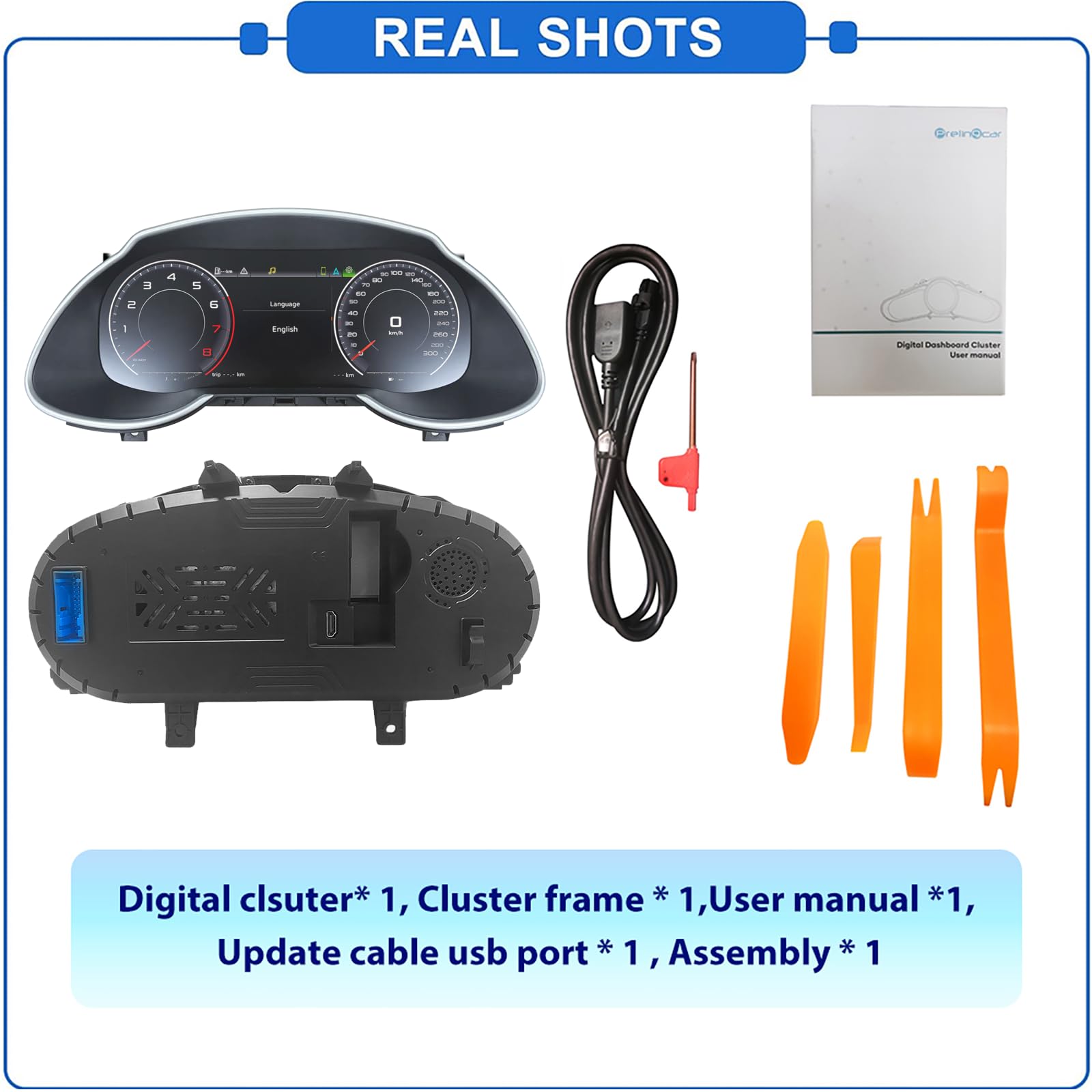 12,3 pulgadas digital combinado instrumento para Audi Q5 2010-2018, reemplazo de velocímetro digital combinado instrumento, reemplazo de clúster, salpicadero digital – FAA
