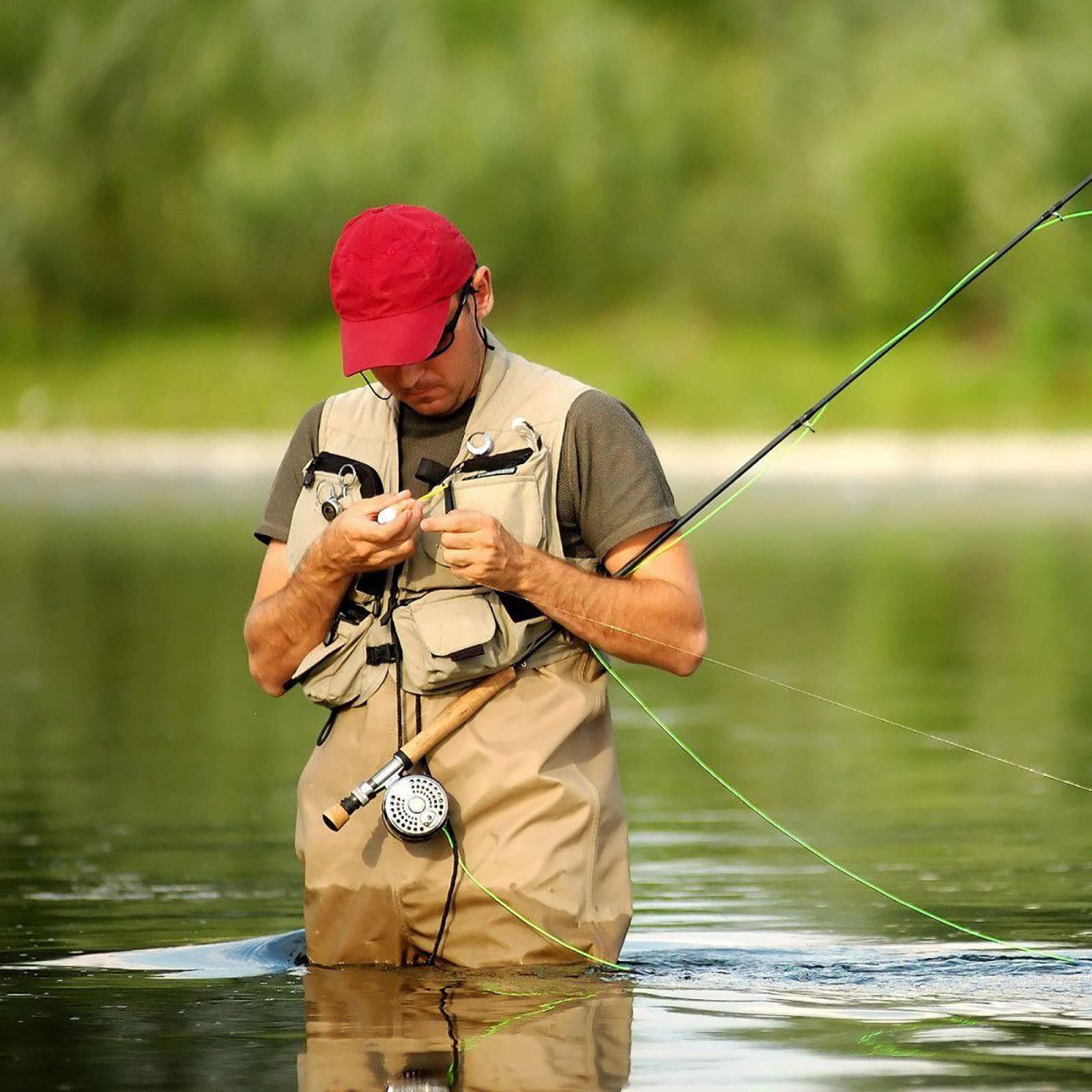 Gilet da Pesca di Cotone da Uomo All'aperto Veste Leggero Traspirante Multitasche Panciotto per Caccia Pesca Tempo Libero Fotografi