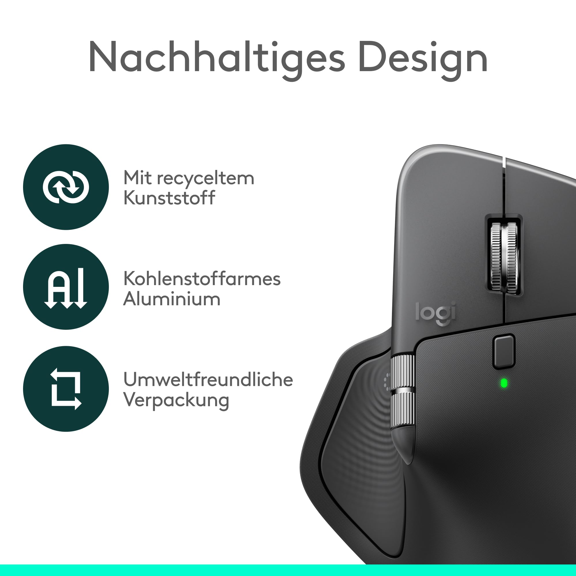 Logitech MX Master 4 for Business, kabellose Maus mit leisen Klicks, 8K DPI, MagSpeed-Scrollrad, Logi Bolt Empfänger, Bluetooth, Actions Ring, Haptik, Aufladen über USB-C – Grafit