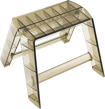Acrylic Folding Step Stool, Foldable Step Stools for Adults, Small Ladder Chair 2-Steps Portable Stool Ladder for Kitchen, Home and Library Coffee