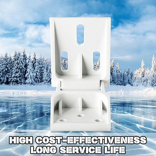 Miniatura 6 de Bisagra de plástico para congelador, 2 piezas, compatible con congelador Haier, 3 agujeros, bisagra plegable para puerta, contrapeso universal,