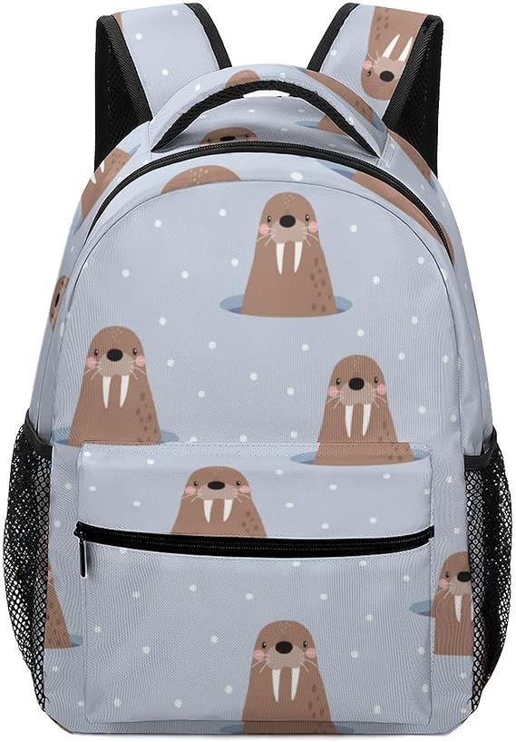 Amazon Co Jp リュック キッズ 可愛いセイウチ カバン デイパック かわいい 女の子 大容量 入園 通園 新学期 誕生日 お祝い プレゼント シューズ バッグ