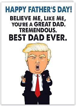 CardFool - Funny President Donald Trump Fathers Day Greeting Card. The Best card for Dad, Brother, Grandfather