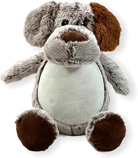 Brown Baby Stat Puppy Dog Embroidery Personalized Stuffed Animals, Birth stat stuffed animals, baby arrival gift, Baby shower gift