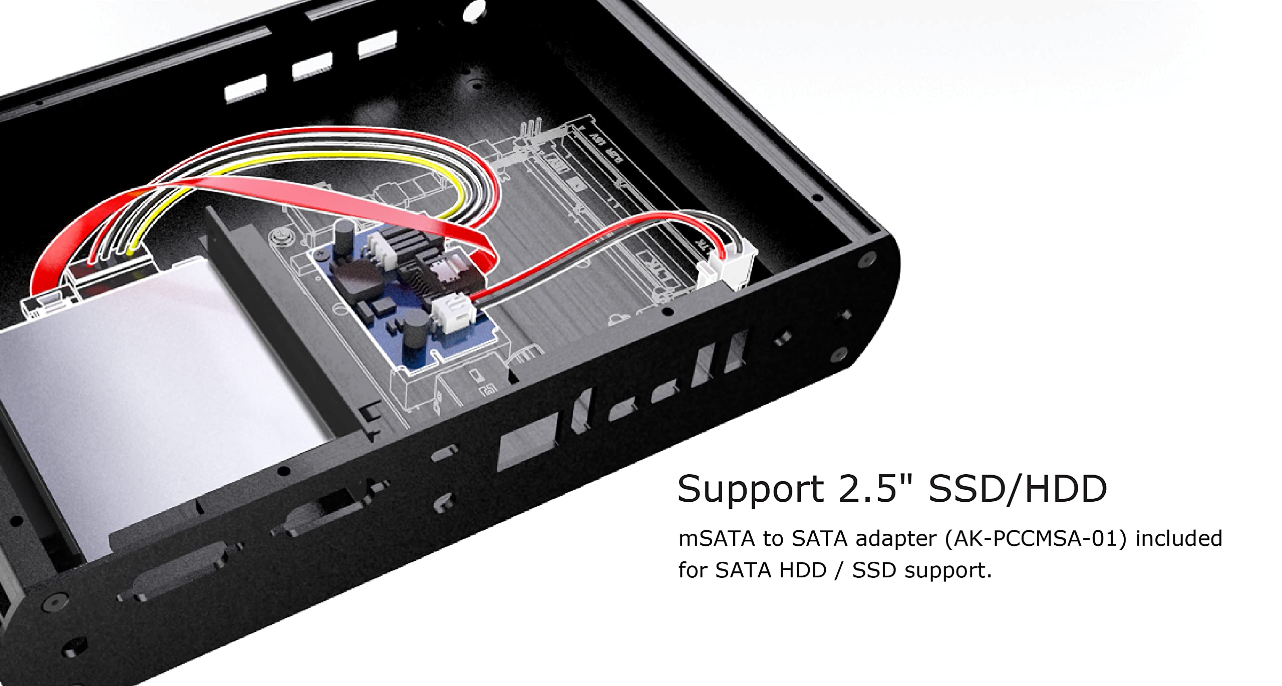 Akasa Tesla Fanless Solid Aluminum Nuc Case Vesa Mountable Nuc07 |  Desertcart Samoa
