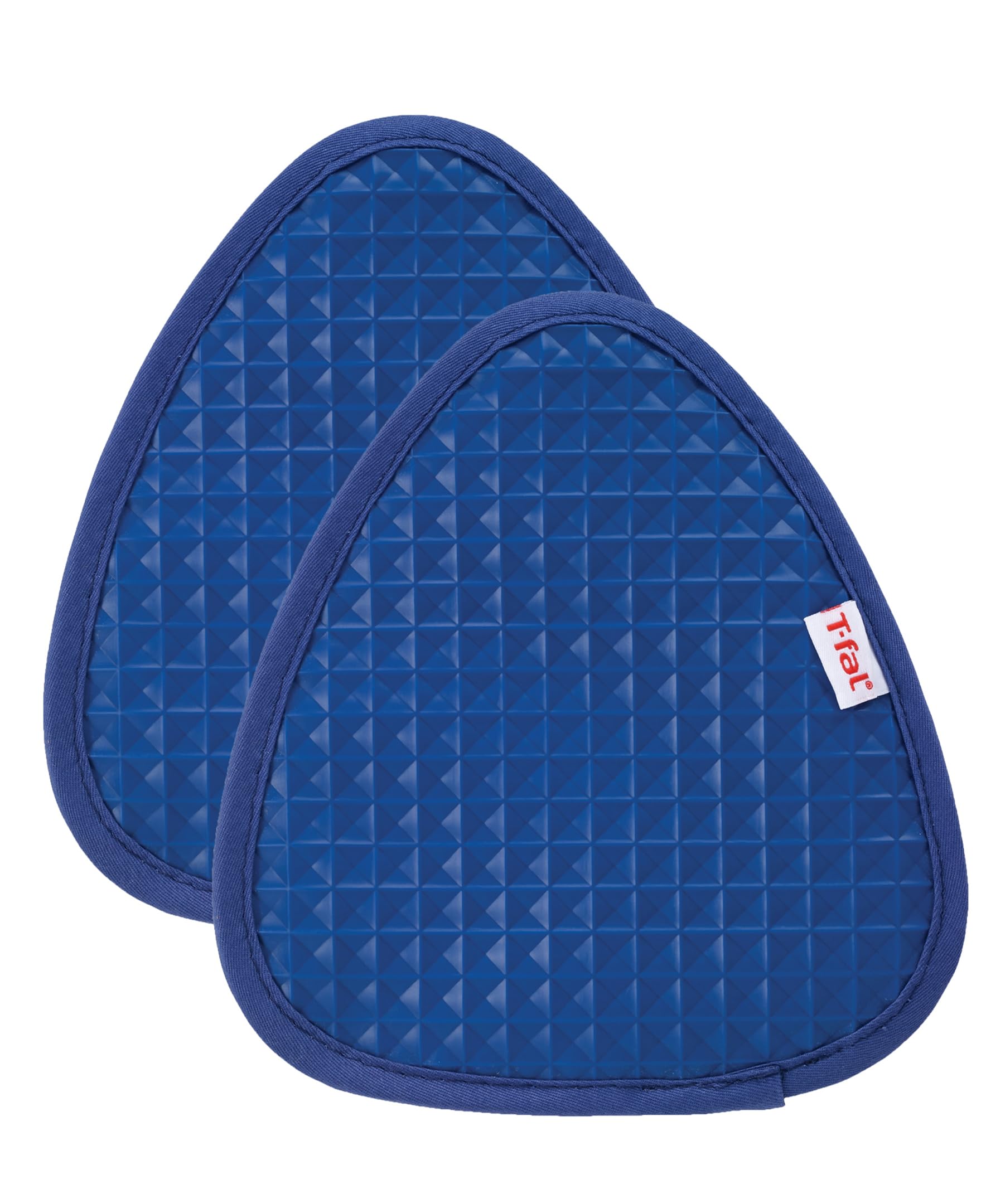 Soportes de silicona para ollas T-fal Textiles, juego de 2 piezas resistentes al calor azul