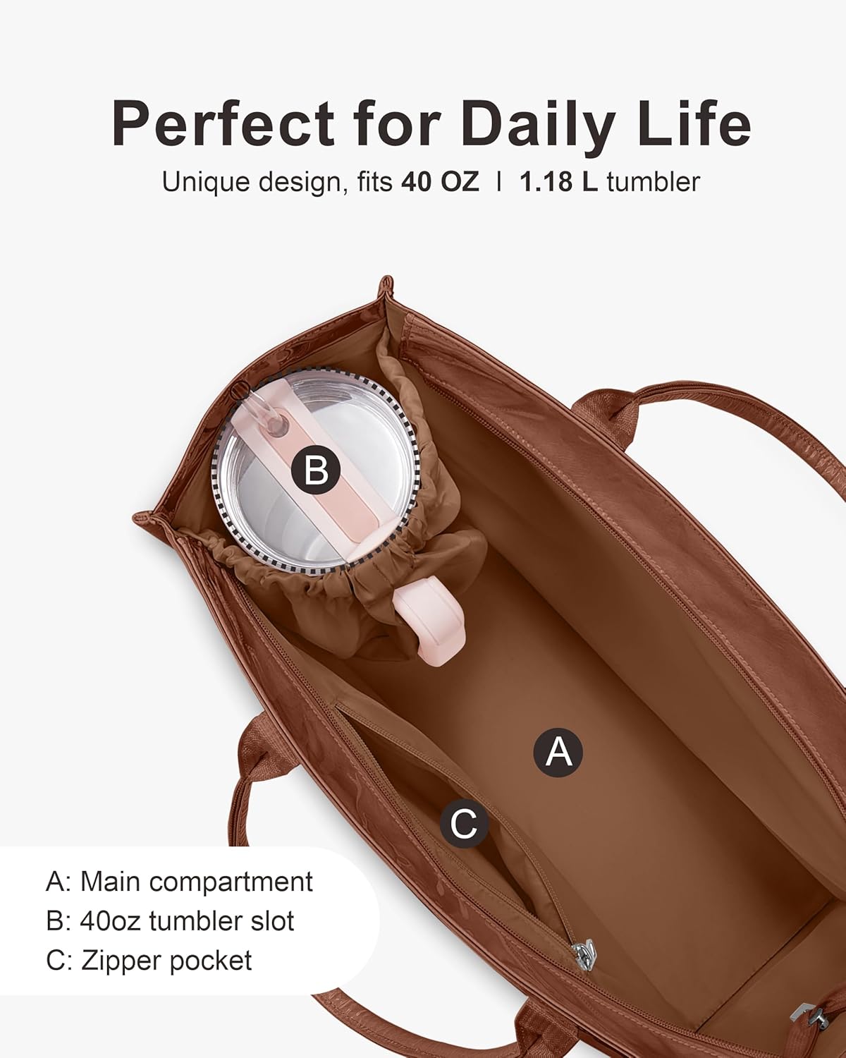 Large PVC Tote Bag for Women, Kraft Paper Handbag Beach Tote with Letter Print, Top Handle Purse for Work Travel Shopping