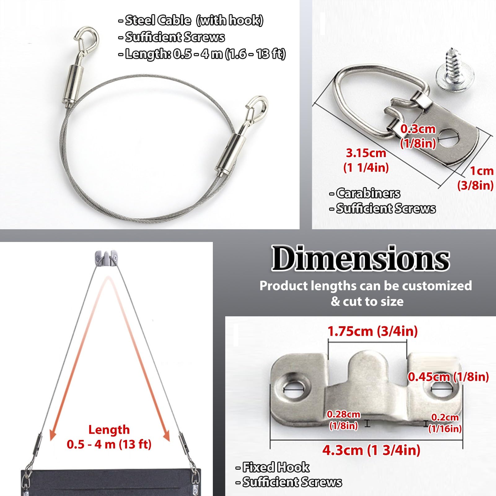 Cimaise pour Tableau Kit de 1-10 Câbles de Suspension Robustes pour Tableaux, Ensemble de Fixations Murales Flexibles Sans Rail, Outil Suspension Tableaux Galerie/Maison