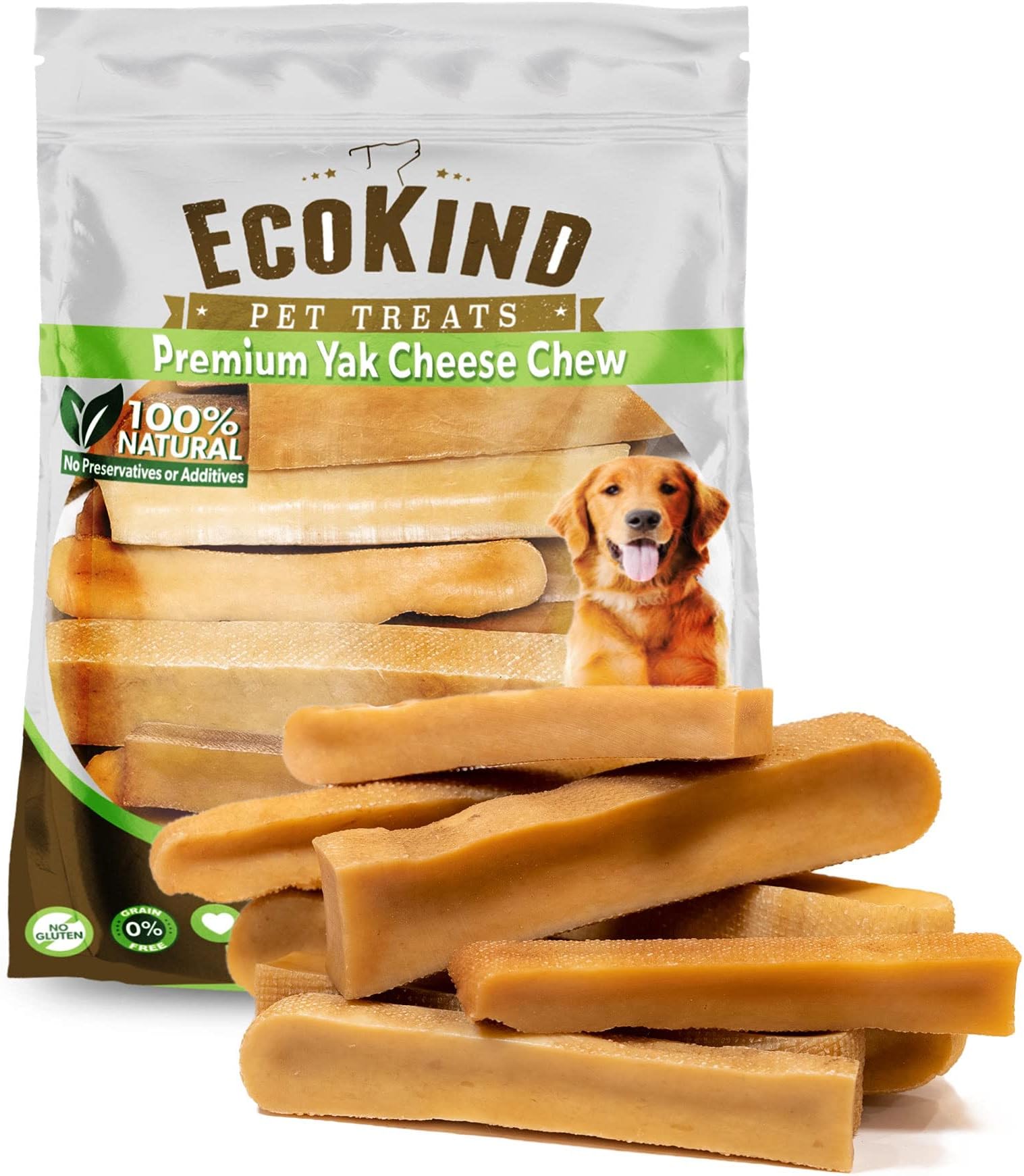 EcoKind Pet TreatsGold Yak Dog Chews | Great for Dogs, Treat for Dogs, Keeps Dogs Busy & Enjoying, Indoors & Outdoor Use (5 lb. Bag)