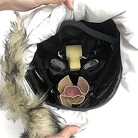Vista 3 de QIAGA - Máscara de terror realista de Halloween con mandíbula móvil, máscara de cabeza de lobo movible para fiesta de Halloween, disfraz de cosplay