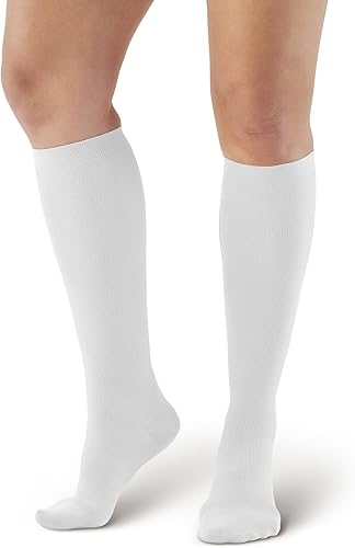 Vista 7 de Ames Walker AW Style 167 - Calcetines de viaje para mujer, de compresión moderada, de 15-20 mmHg, color negro, talla S