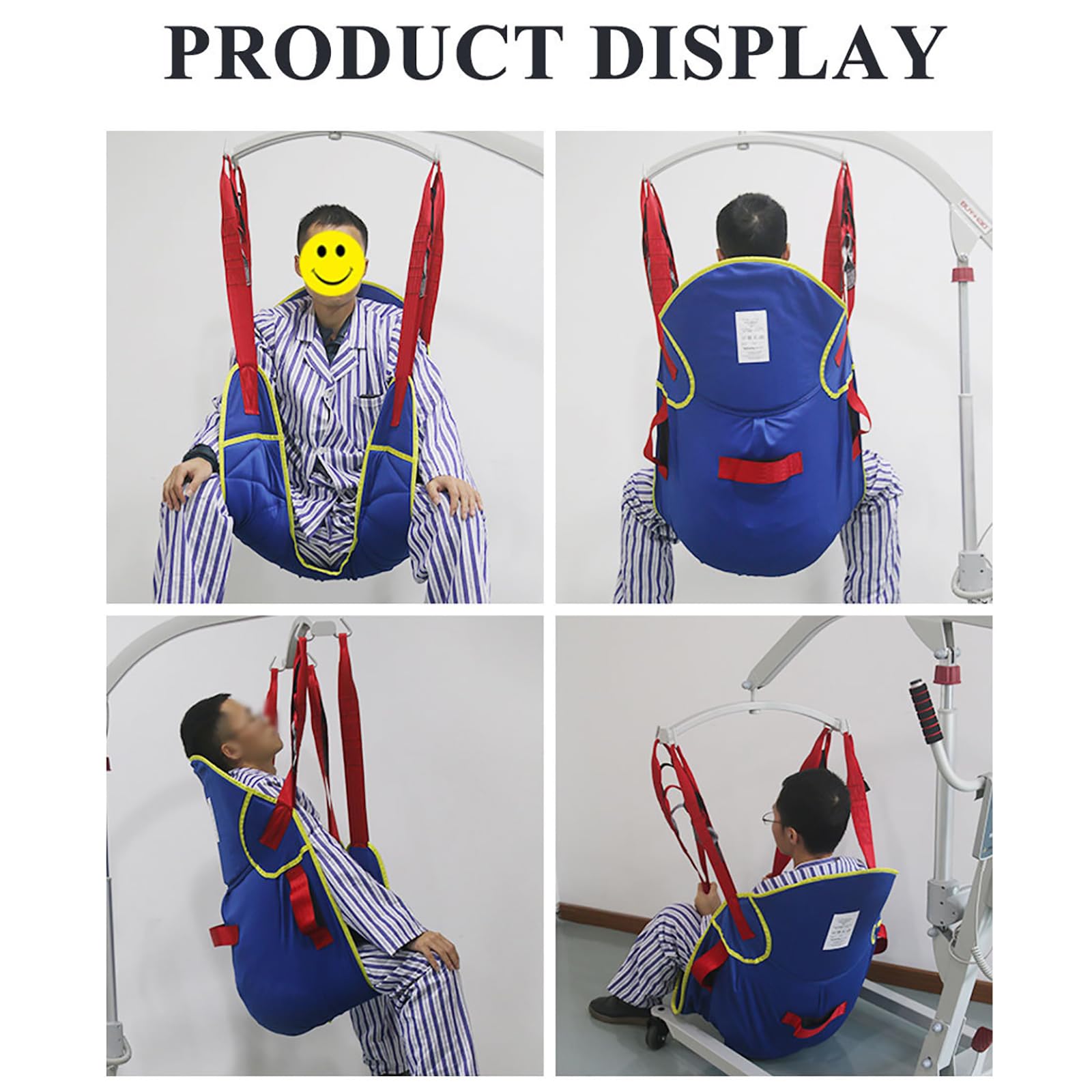 Almohadilla De Transferencia para Grúa De Pacientes, Cinturón De Cuerpo Completo, Capacidad De Carga De 90/150 Kg, Asa Ajustable Y Tejido Transpirable, Ideal para Hospitales, Residencias