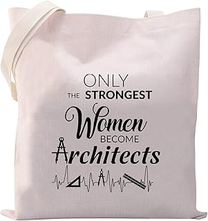 VAMSII Architect Tote Bag Architecture Supplies Bag Women Architect Gifts for Women Architecture Gifts Shoulder Bag (Woman Architect)