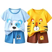 Toddler Boy Summer Clothes T-shirts and Shorts Set 4pcs Outfits