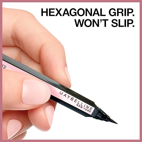 Miniatura 6 de Maybelline Hyper Easy - Delineador líquido de ojos acabado satinado fórmula a prueba de agua delineador de ojos Pitch Black 0018 Floz -
