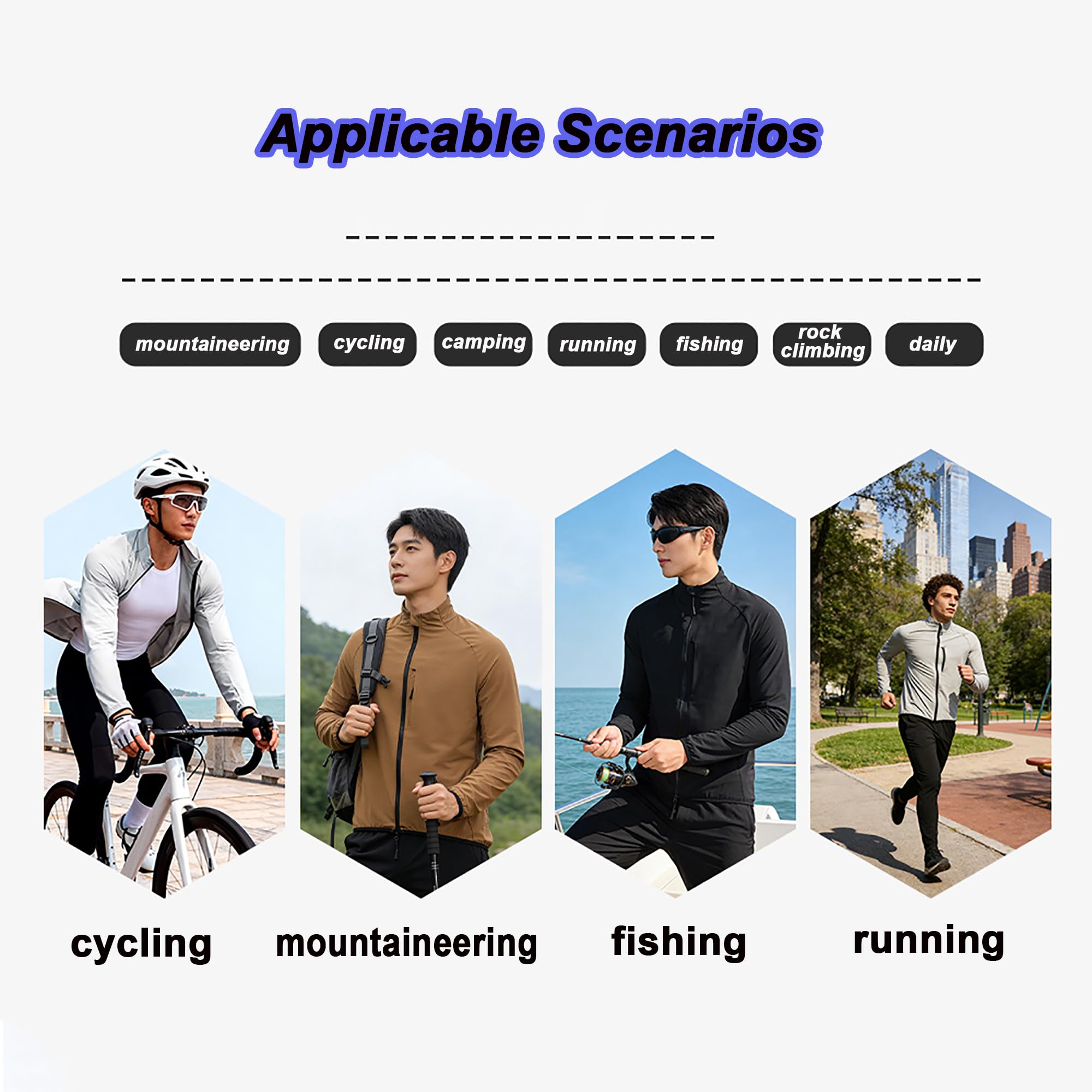 Chaqueta de ciclismo Hombre, Maillot de Ciclismo, Chaqueta Cortavientos con Doble Cremallera, Impermeable Maillot Para Bicicleta De Montaña para Ciclismo de Running
