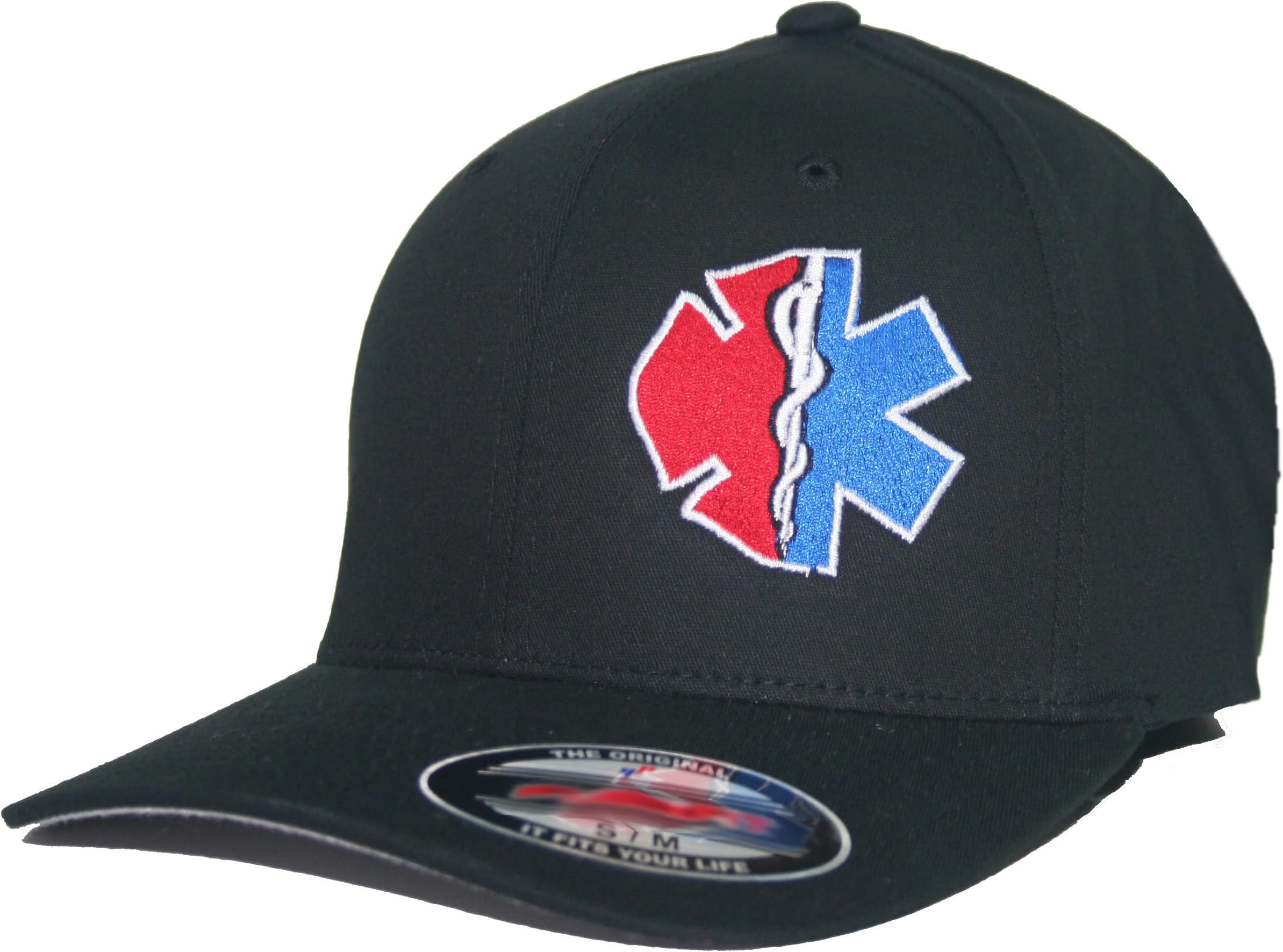 Maltese Cross Star of Life EMT Hat Paramedic Firefighter Cap Flex Fit