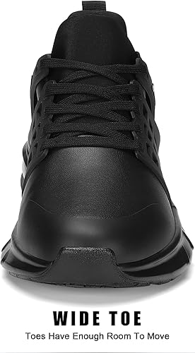 Miniatura 4 de ARISIC Zapatos de trabajo antideslizantes para hombres, zapatillas de deporte impermeables para restaurante para hombres, zapatos Trabajo Comfort