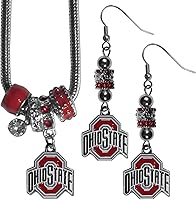 Vista 18 de Siskiyou Sports NCAA womens Euro Bead Earrings and Necklace Set