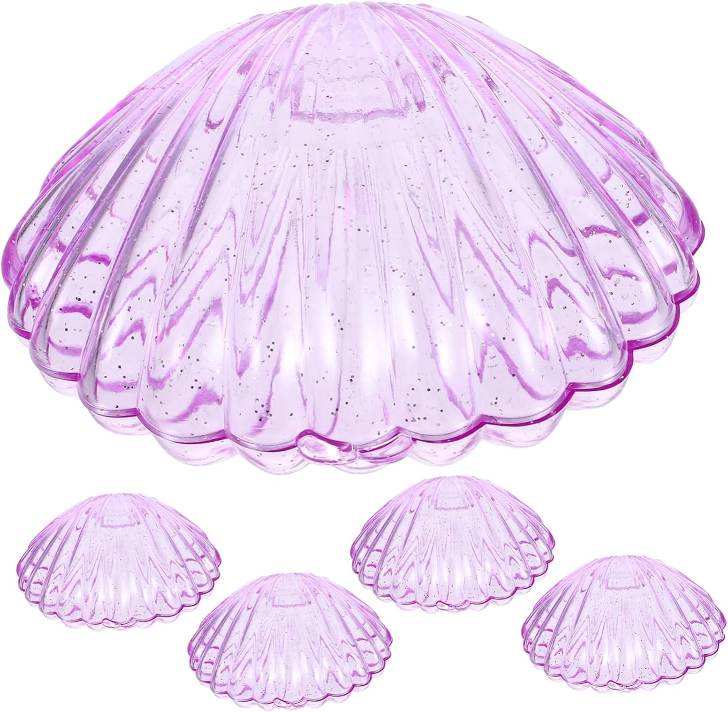 5pcs Seashell Candy Boxes Unique Shell-shaped Treat Holders for Weddings Showers and Birthdays Stylish and Compact Containers for Jewelry and Party Favors