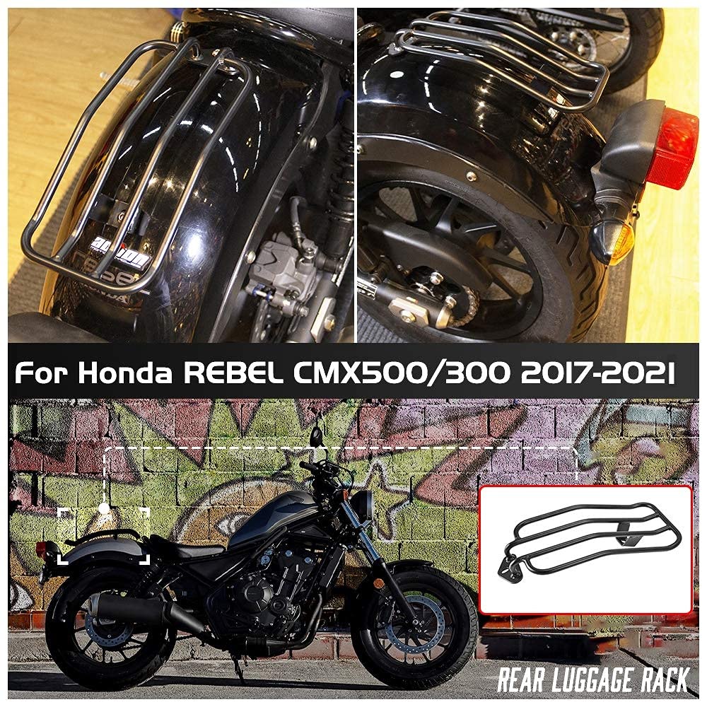 Buy for 1721 Honda Rebel CMX 500 300 Motorcycle Rear Luggage Rack Top
