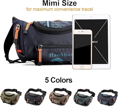 Miniatura 6 de Riñonera impermeable para exteriores, con correa ajustable, para viajes, montañismo, senderismo, viajes, campamento, ciclismo, correr, Verde,