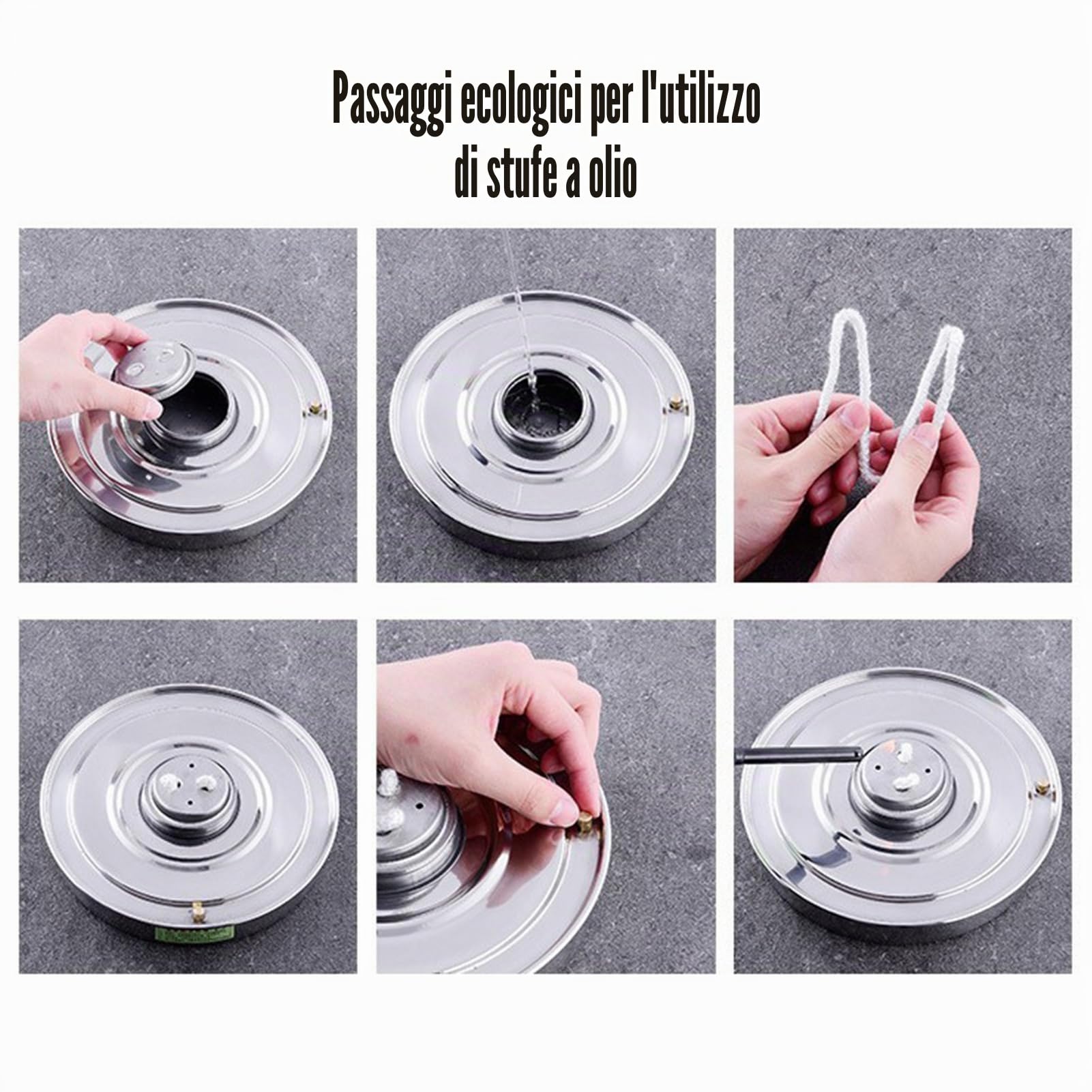 Fornello a spirito, in acciaio inox, portatile, da campeggio, per esterni, da campeggio, per interni, adatto per interni e campeggio (tipo di fuoco regolabile: 20 cm)