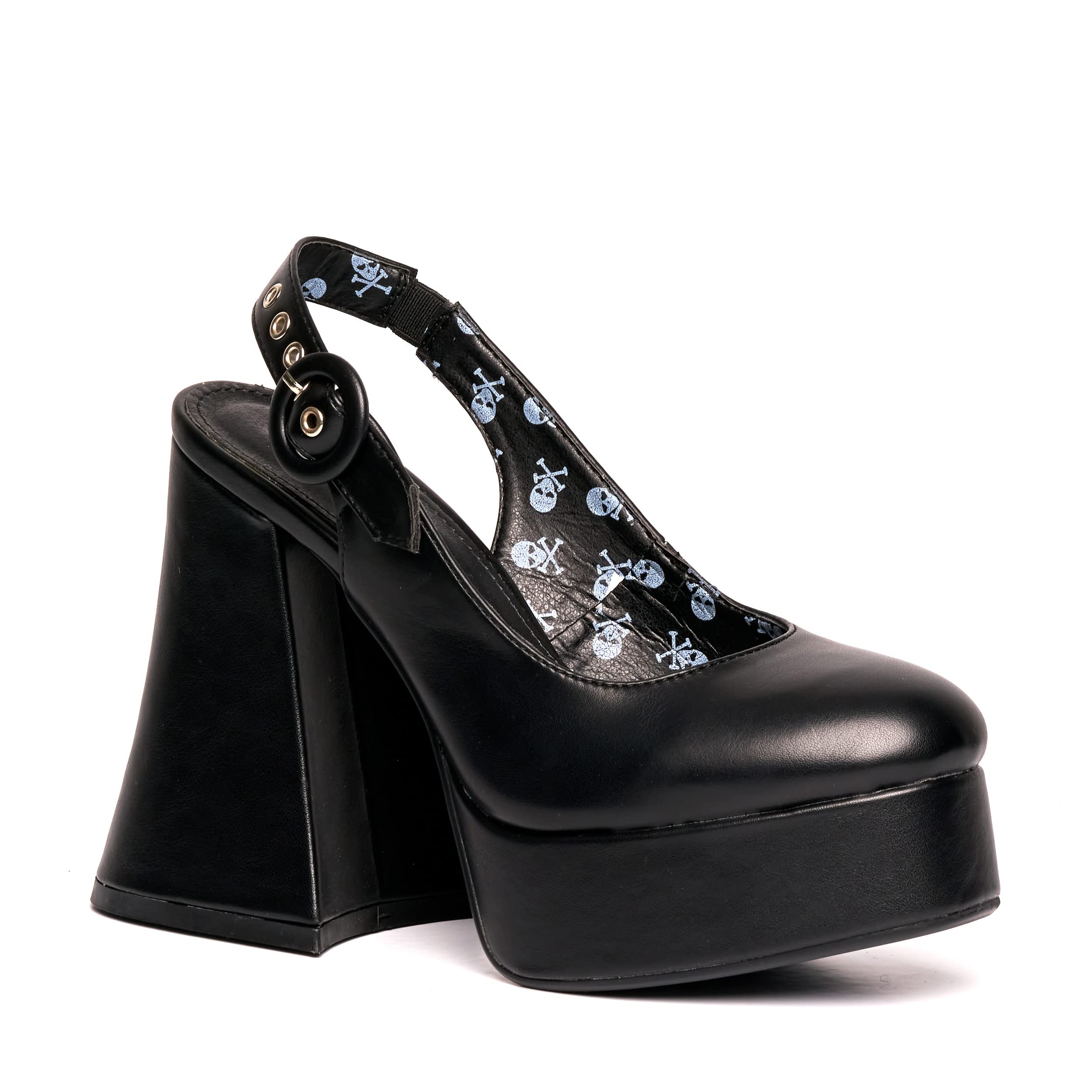 Lamoda Women's Black Platform Conversing Gothic Chunky High Heel Vegan Shoes - Uk4