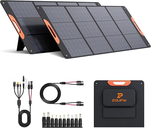 Panel solar portátil de 320 vatios tipo N de 16BB con diodos de derivación, esenciales para RV, 2 cargadores solares plegables de 160 W 20 V para