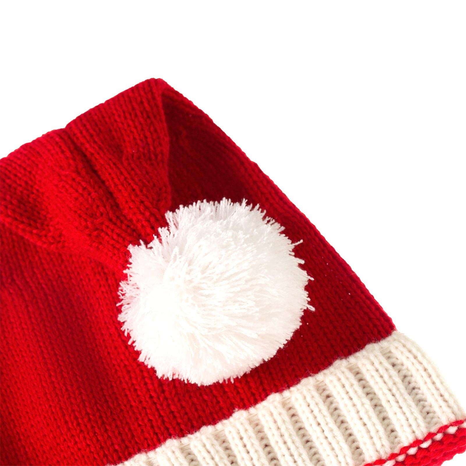 SATINIOR Kerstmutsen, elfenhoed, kerstmutsen voor volwassenen, winterhoed, dameshoeden, heren, dames, hoeden, elegant, gebreid, warm, grappig, kerstmuts, pom-muts voor nieuwjaarsfeest vakantie