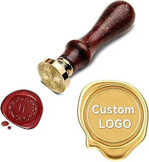 Custom Wax Seal Stamp with Wooden Handle, Personalized Wedding Invitation Stamp, Custom Logo Stamp for Branding, Gift Wrapping & Envelopes, Professional Crafting Tool, Idea and Graduation Gift.