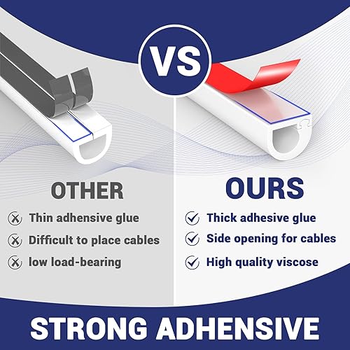 Miniatura 4 de Ocultador de cable de pared de 78 pulgadas, cubiertas de alambre para cables en la pared, corrector de cables flexible para ocultar cables,