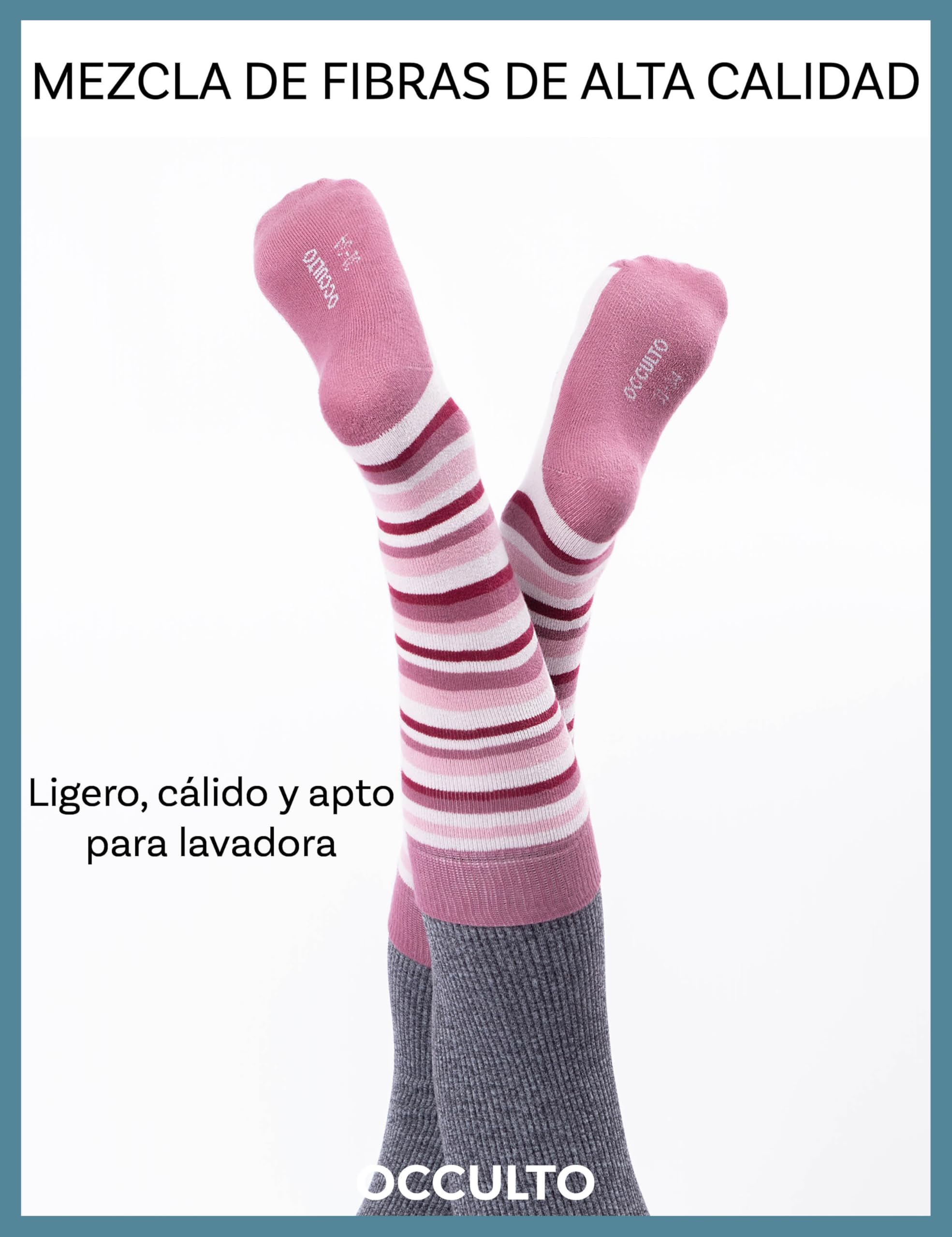 Calcetines de Esquí para Niños y Niñas 2 Pares Térmicos Invierno Acolchados Transpirables