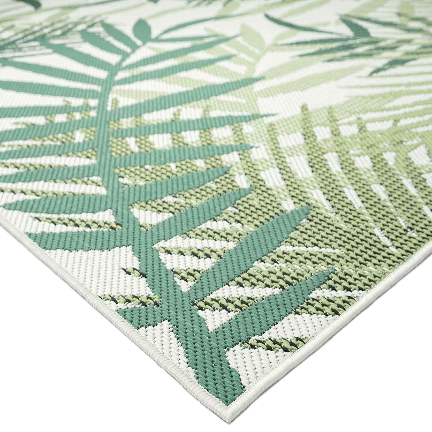 VIMODA Tapis d’intérieur et d’extérieur résistant aux intempéries – Balcon, terrasse, jardin, salon et cuisine - Lavable, dimensions : 160 x 220 cm ; Couleur : Vert2