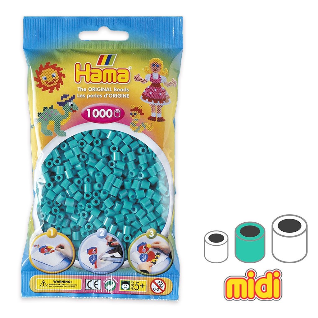 Perles à repasser - NABBI - Midi 5 mm - 6000 pcs - Couleur: Vert