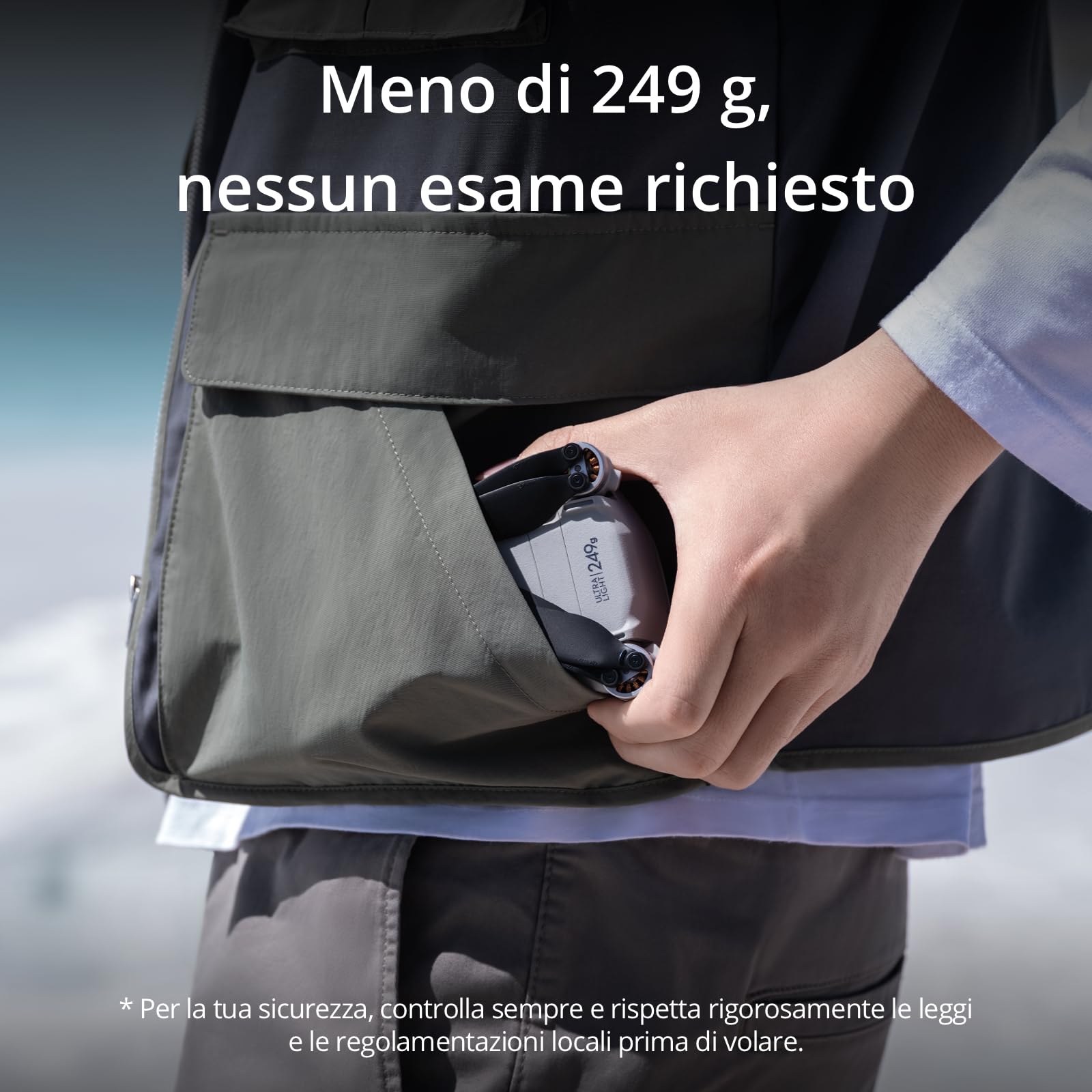 DJI Mini 3 Pro, drone pieghevole e leggero con video in 4K/60fps, 48 MP, 34 minuti di volo, meno di 249 g, aggiramento degli ostacoli anteriore/posteriore/inferiore, RTH, drone per principianti