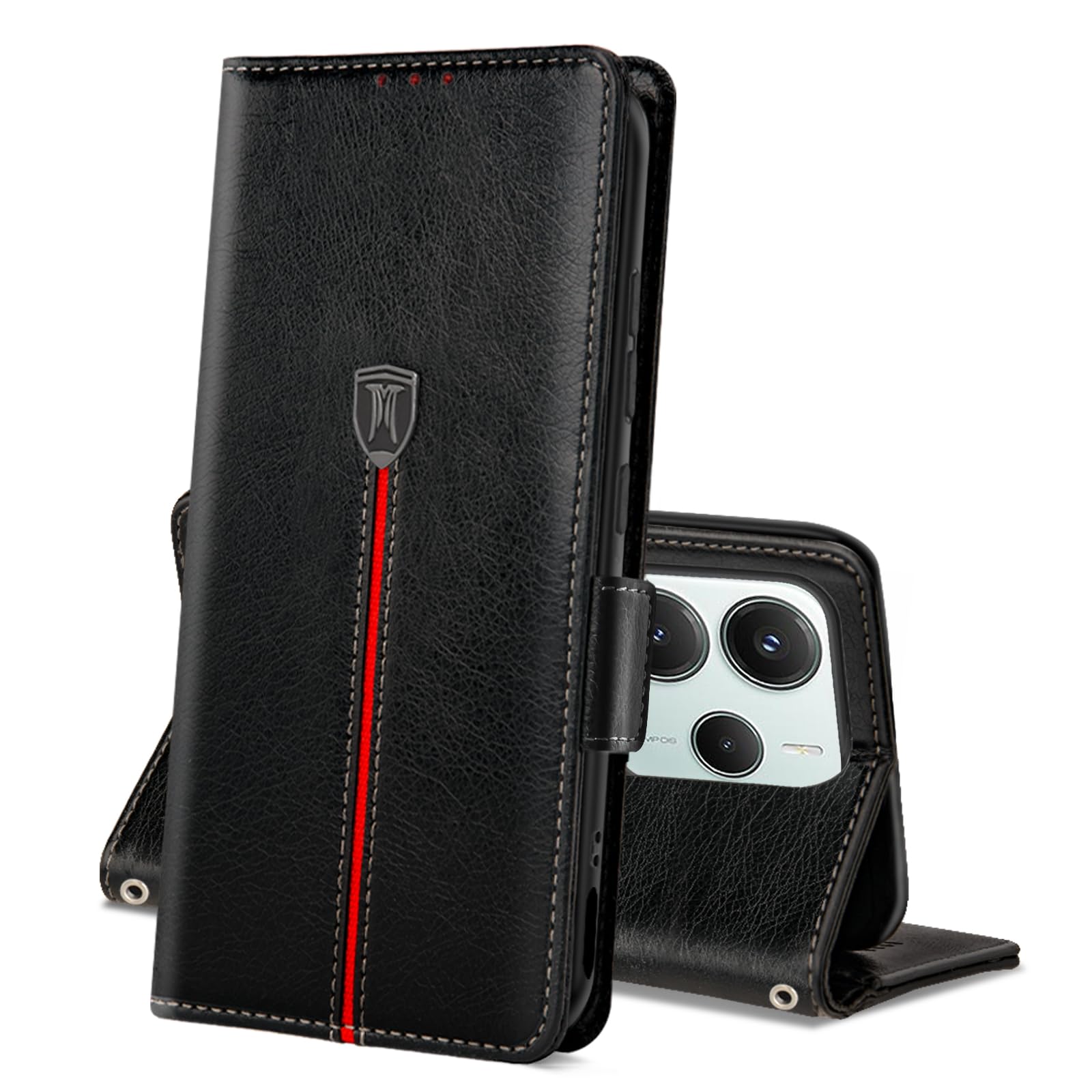 Leder Klapphülle Für Xiaomi 14 5G – Mit Magnetverschluss, Kartenfach & Standfunktion, Metallblume