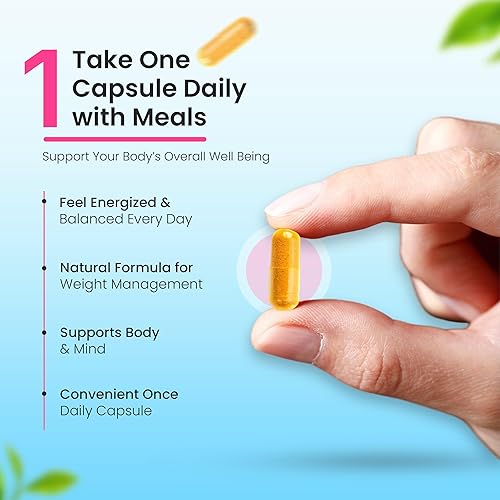 Miniatura 4 de Píldoras naturales de pérdida de peso para mujeres, suministro para 30 días, apoya la pérdida de peso, el metabolismo y la energía, supresor del