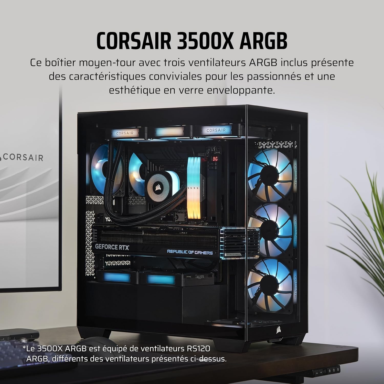 CORSAIR 6500X Mid-Toren ATX PC-Behuizing met Twee Kamers - Panoramisch Gehard Glas - Omgekeerd Aansluiting Moederbord Compatibel - Geen Fans Inbegrepen - Zwart/Obsidiaan Aluminium