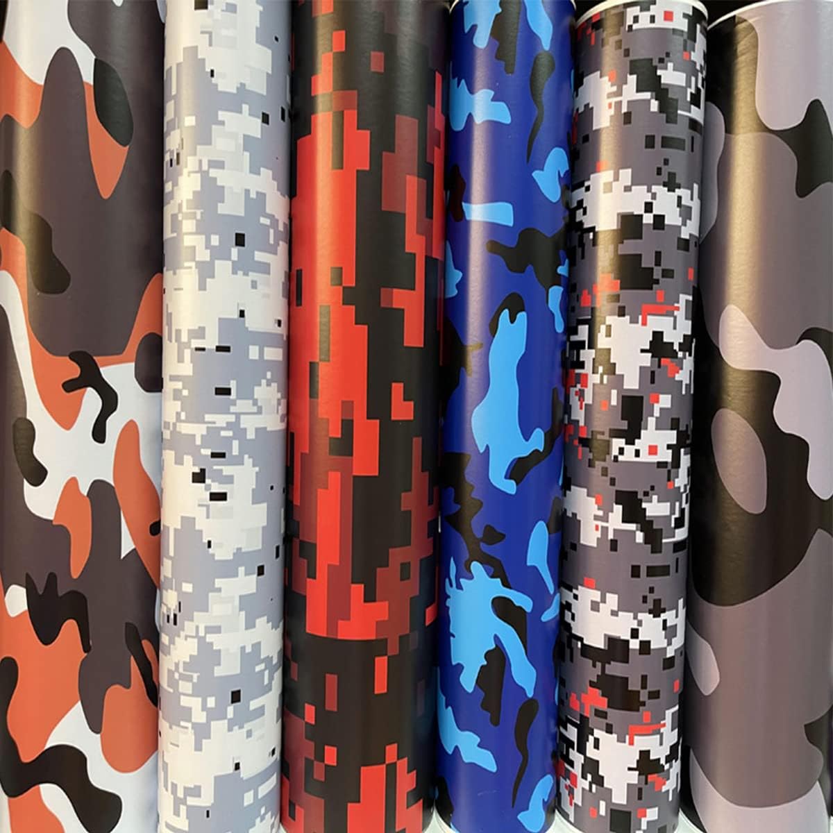 Car Wrap Vinyl Camouflage 1.6ft x 5ft (50cm x 152cm) Air-Release Automotive Vinyl Wraps Camo Self-Adhesive Car Sticker Decal Film