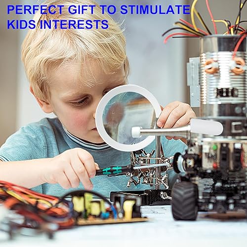 Miniatura 7 de Lupa con luz, 30 x 60 veces recargable, de mano, ligera, iluminada, lente de aumento de 12 LED, 3 modos, lupa iluminada para personas mayores,