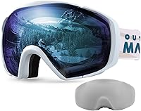 Vista 31 de OutdoorMaster Gafas de esquí con cubierta, gafas de nieve para snowboard OTG antivaho
